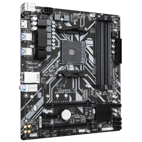 Gigabyte GA-B450M-DS3H V3 Socket Am4 Ddr4 Motherboard