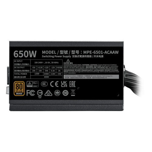 COOLER MASTER MWE V3 650W 80+ Bronze