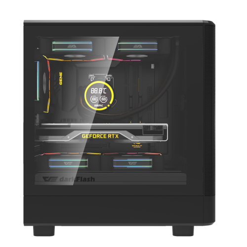 Dark Flash DB330M Mesh M-ATX PC Case Black