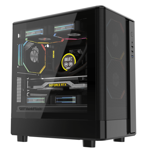 Dark Flash DB330M Mesh M-ATX PC Case Black