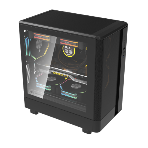 Dark Flash DB330M Mesh M-ATX PC Case Black