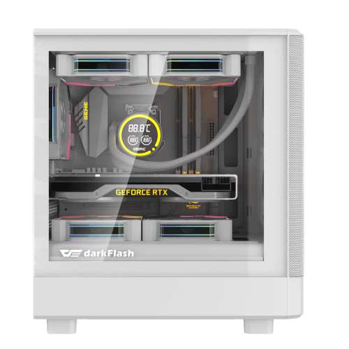 Dark Flash DB330M Mesh M-ATX PC Case White