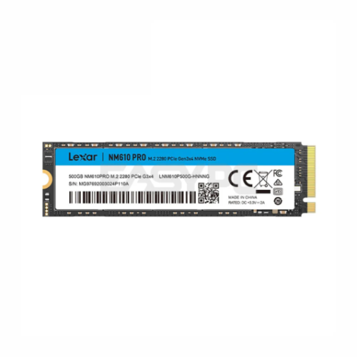 Lexar Internal NM610 Pro M.2 2280 PCIe Gen3x4 NVMe SSD 500gb
