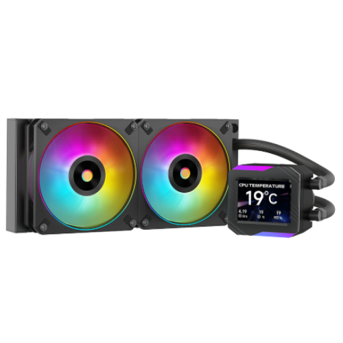 Jungle Leopard Astroshel LCD 240 ARGB AIO Liquid Cooler Black
