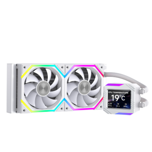 Jungle Leopard Astroshel LCD 240 ARGB AIO Liquid Cooler White