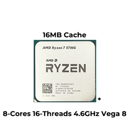 AMD Ryzen 7 5700G 8-Core 16-Thread AM4 APU with Radeon Vega 8 Graphics MPK