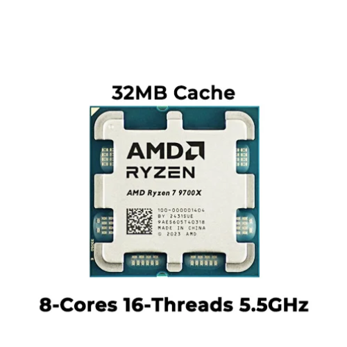 AMD Ryzen 7 9700X (AM5) Processor 3.80-5.50GHz 8-Core 16-Threads MPK