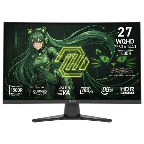 MSI MAG 275CQF E18 27 Reso 180Hz 0.05ms GTG Rapid VA Curved Gaming Monitor